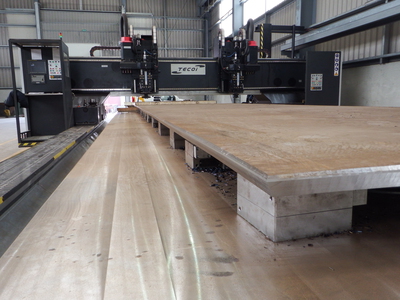 TECOI TRF kantbearbeidingsmaskin for store metallplater